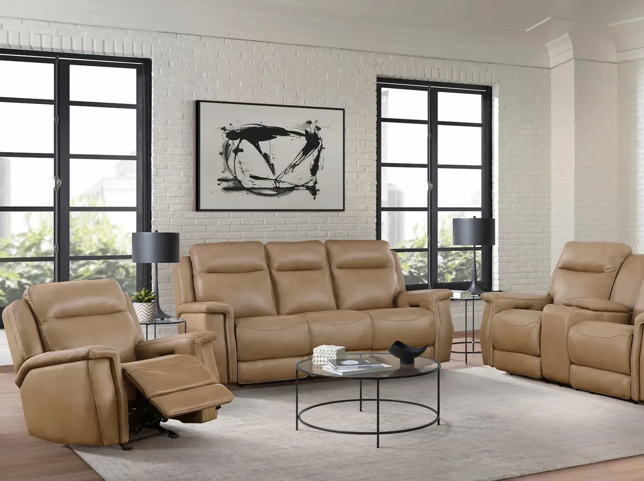 LEATHER ITALIA USA Eh3308 Adell Sectional - Laf One Arm Chair P2