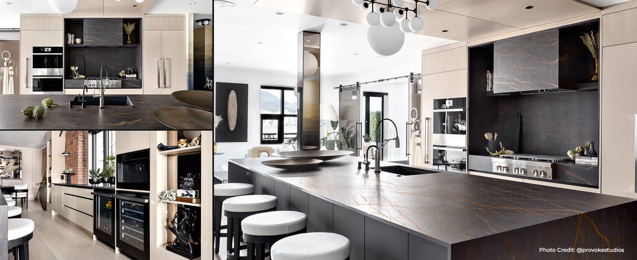 Collage 4 of 5: Luxury Kitchen showing JennAir Appliances