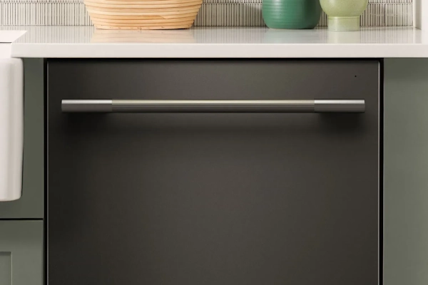 up close angle of dishwasher with premium finish