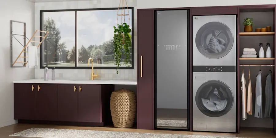 maroon laundry room image