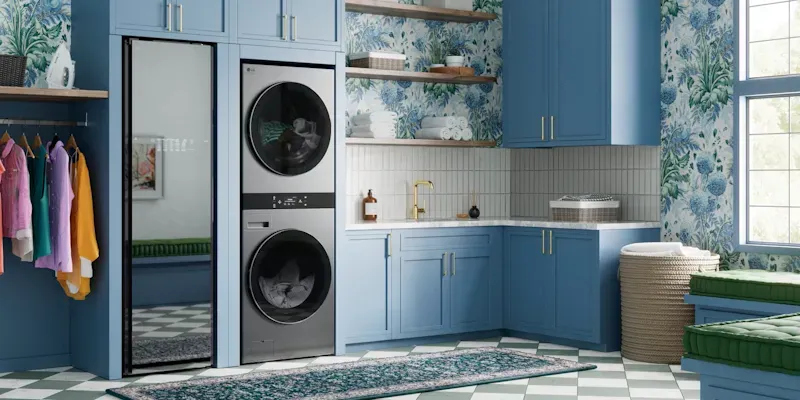 light blue laundry room image