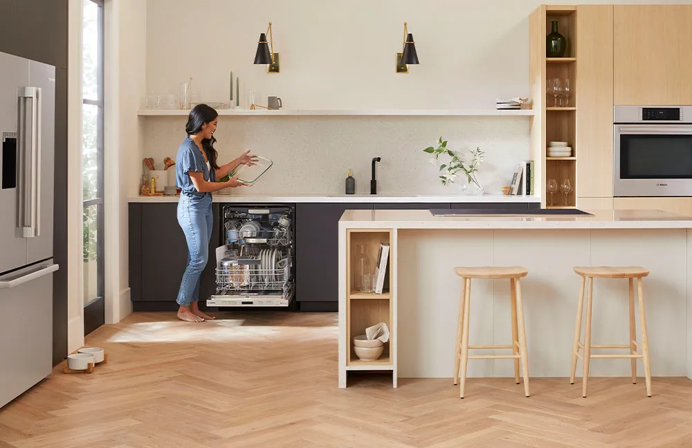 A kitchen with a Bosch range