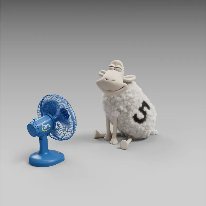 sheep cooling off