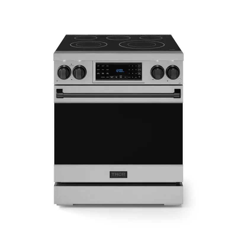 30 Inch Professional Electric Range With Tilt Panel Touch Control In Stainless Steel/black Gordon Ramsay Series
