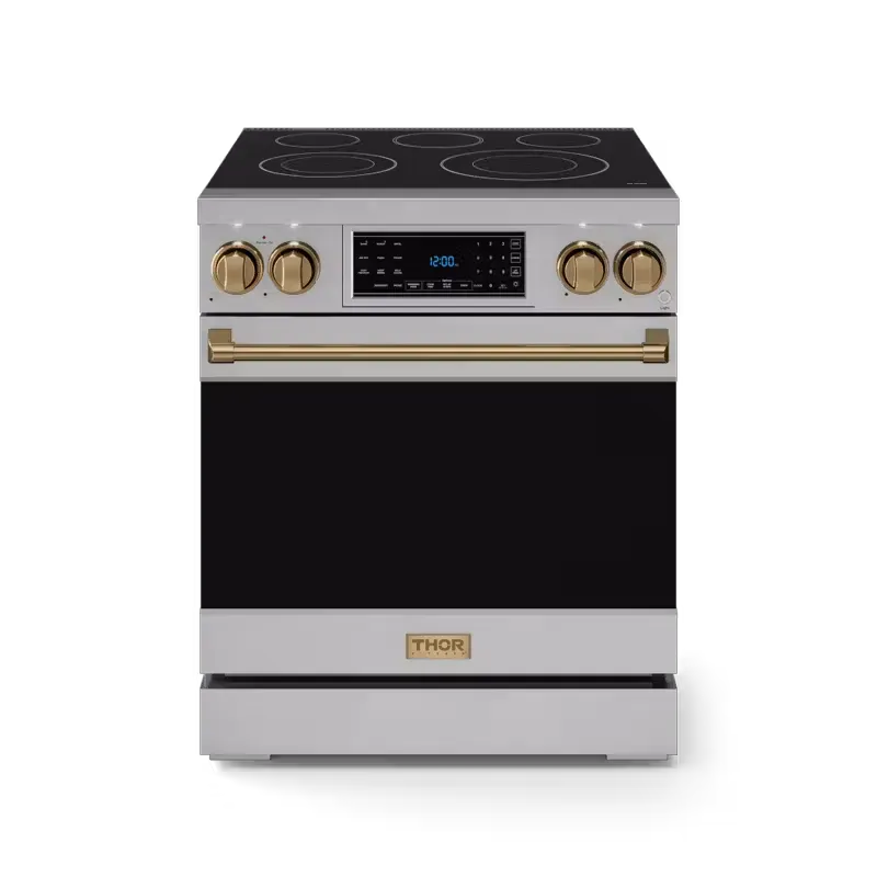 30 Inch Professional Electric Range With Tilt Panel Touch Control In Stainless Steel/bronze							Gordon Ramsay Series