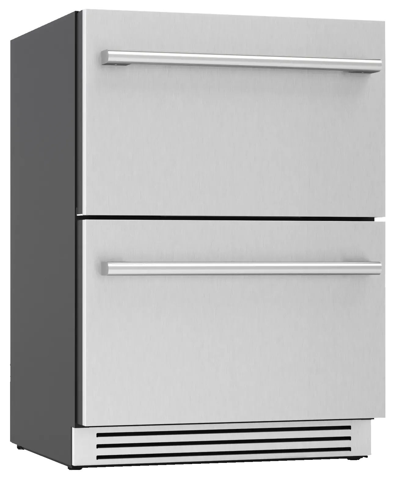 stainless steel freezer drawer with icemaker