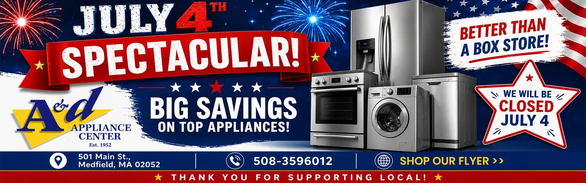 Closed for the July 4th Holiday Weekend