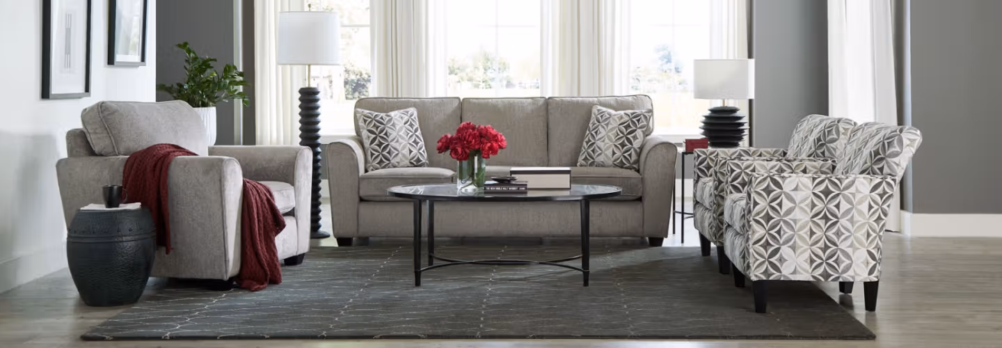 Living Room - Upholstered Sofa and Accent Chair