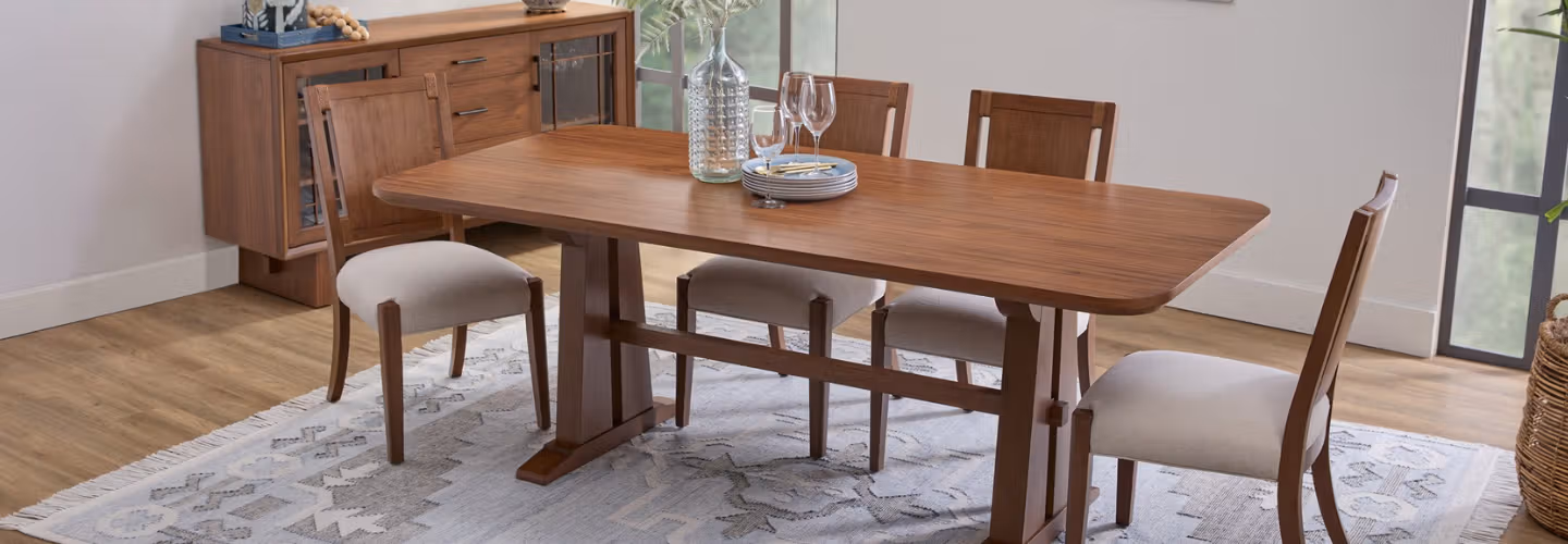 Dining Room - Wooden Dining Table and Chairs
