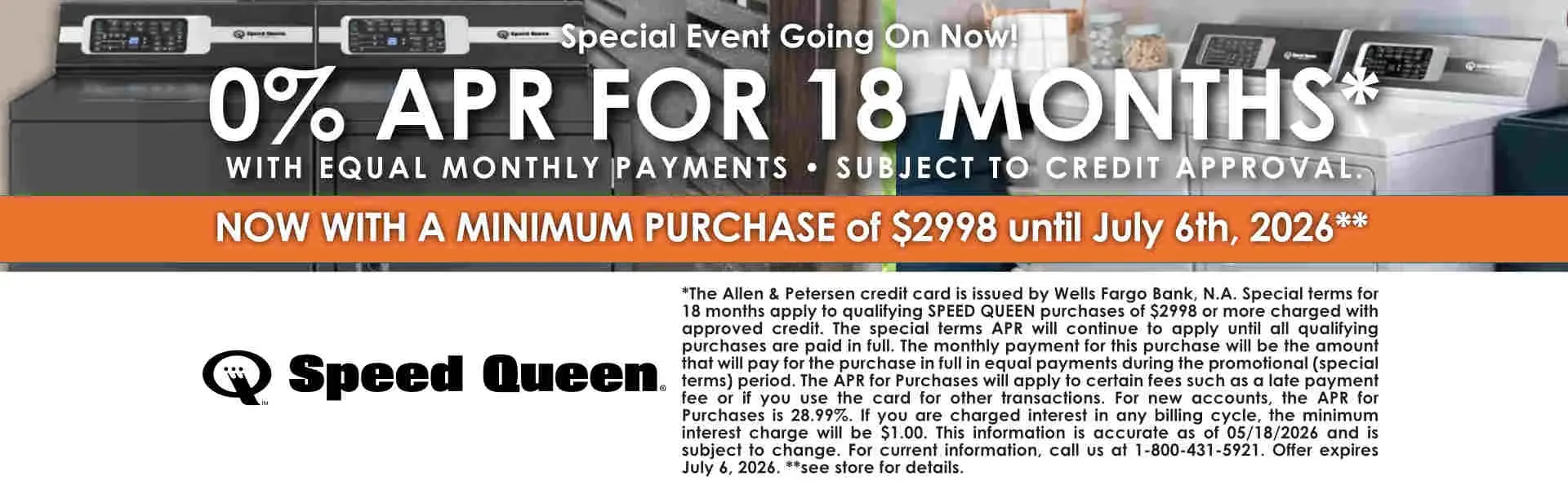 Finance Offer from Speed Queen
