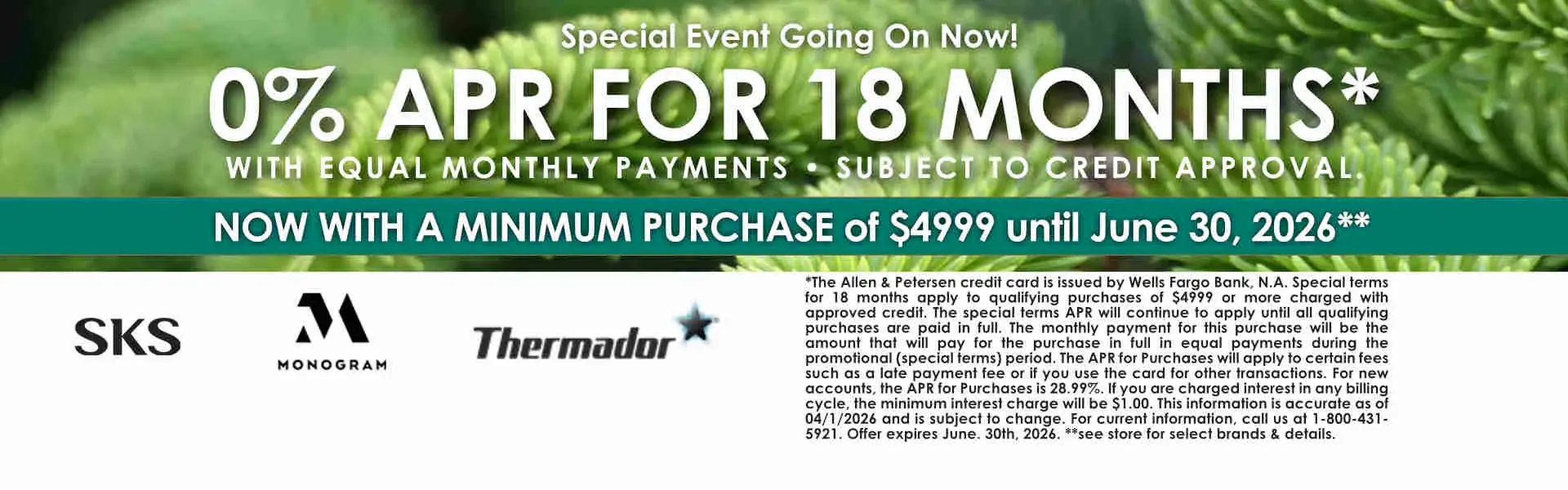 0% APR For 18 Months