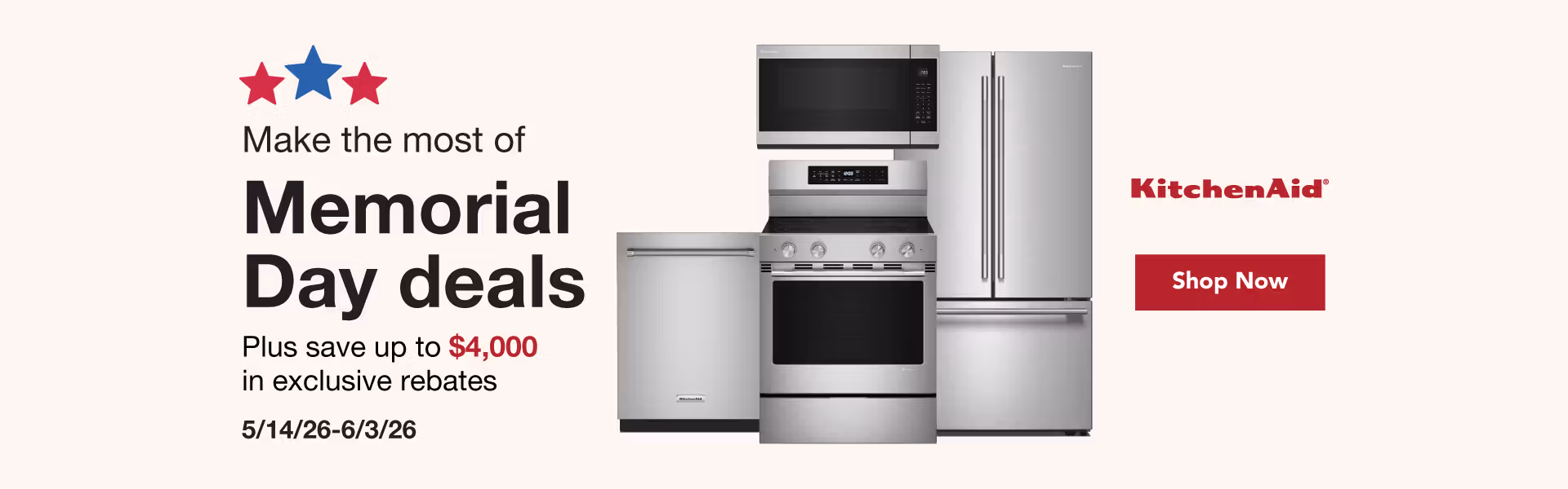 KitchenAid  Memorial Day Savings in Lawrence, MA at Appliance Corner 