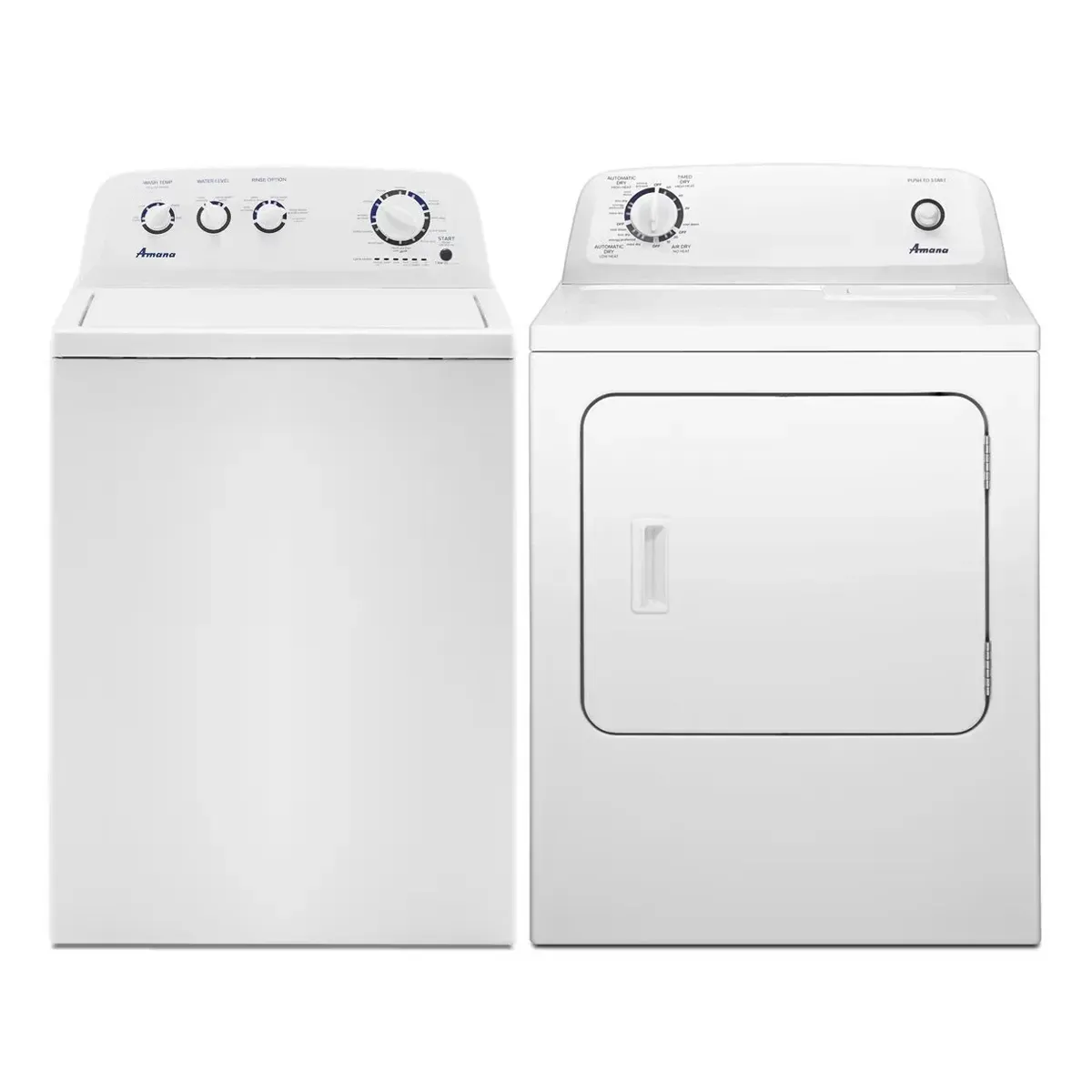 Amana Top Load Laundry Package with Large Capacity Washer & Dryer - 2 pc Set