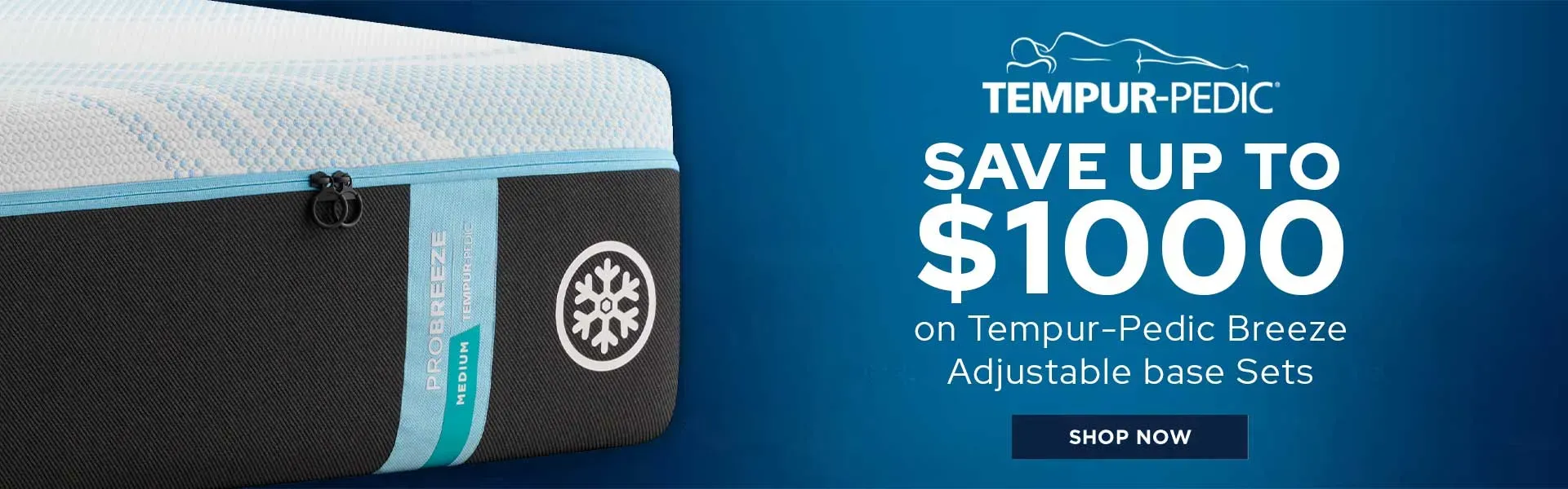 Save up to $1000 on Tempur-Pedic Breeze Adjustable Sets