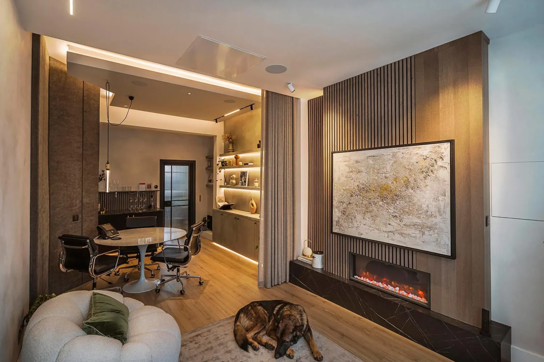 Image of a nice entertainment system in a nice living room