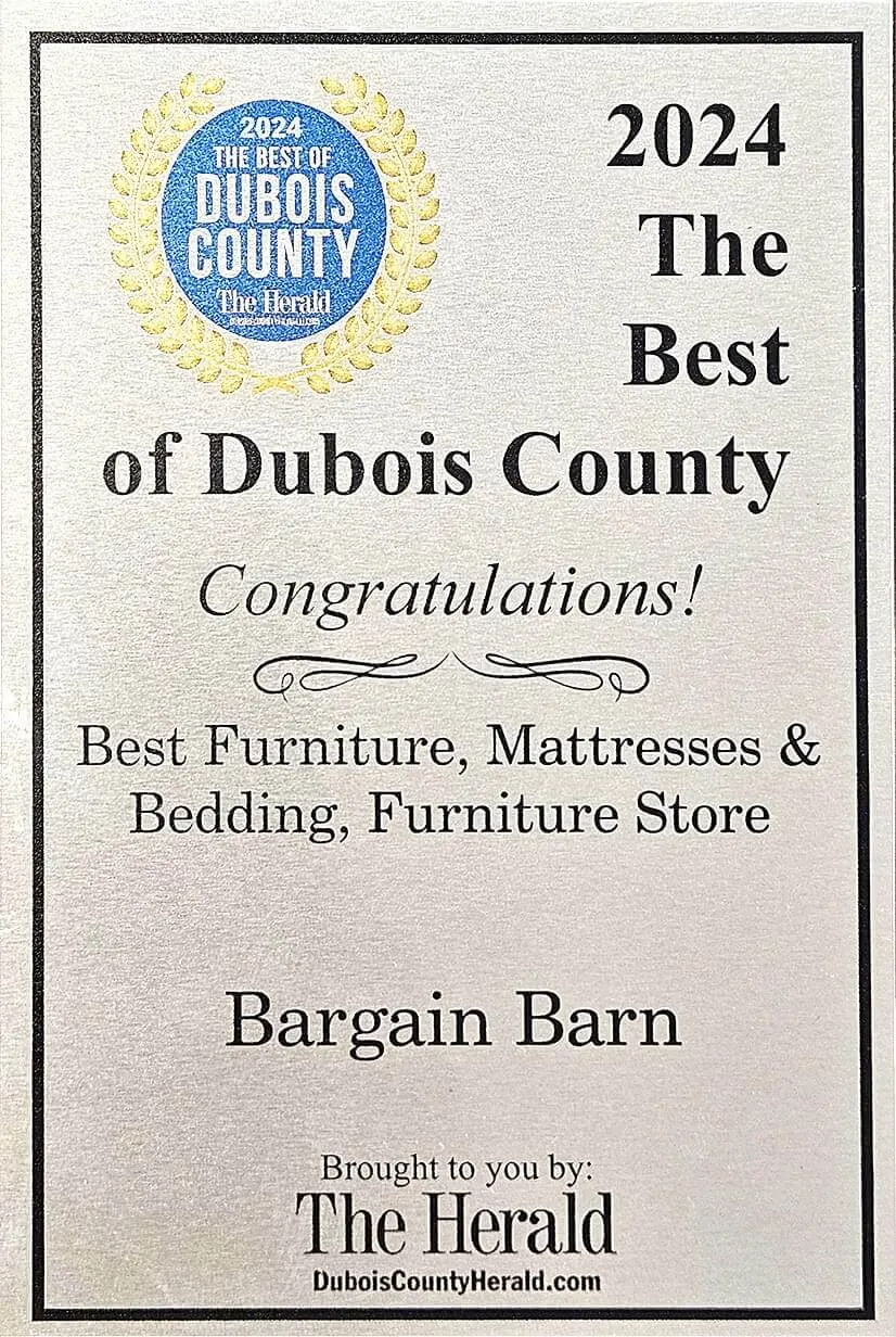 Best of Dubois County 2024 award for Bargain Barn