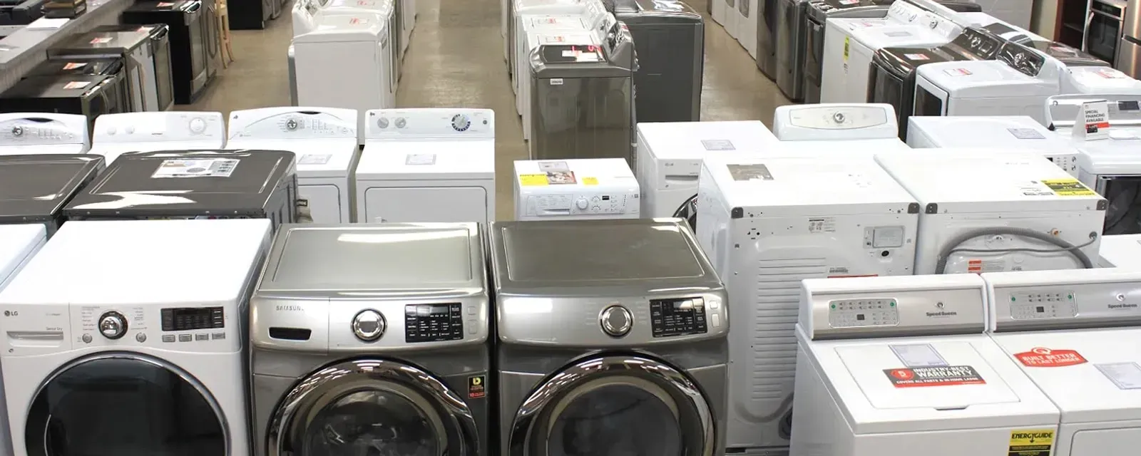 Bargain Supply showroom floor filled with scratch and dent appliances