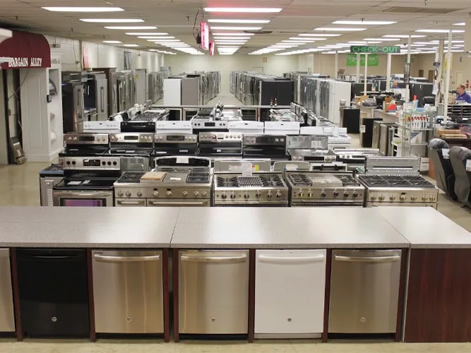 Bargain Supply showroom - kitchen appliances display