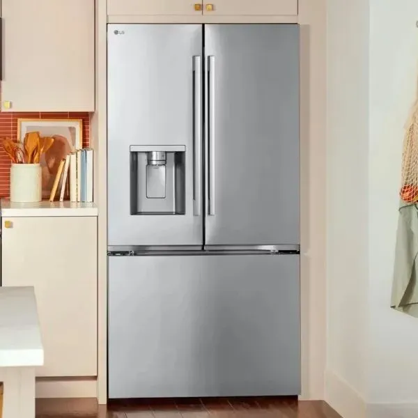 Modern French door refrigerator in a contemporary kitchen