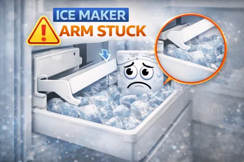 Icemaker arm stuck