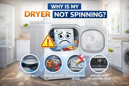 Why is my dryer not spinning?