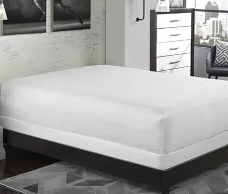 Mattress with a protector cover, representing the Mattress Protectors category