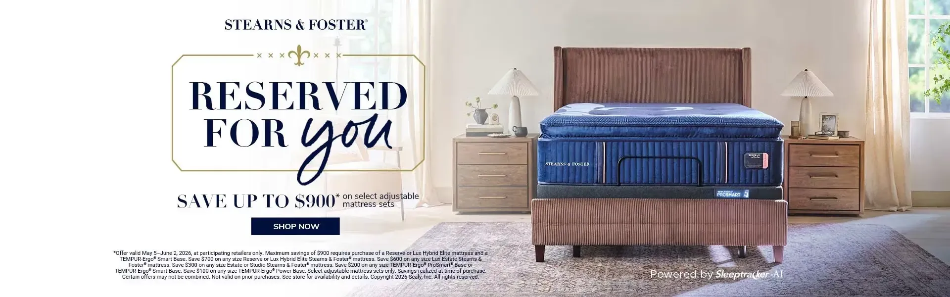 Stearns&Foster Memorial Day Sale