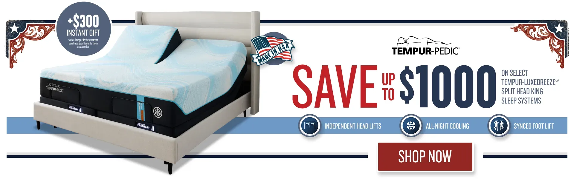 4th of July TempurPedic LuxeBreeze