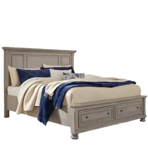 Bedroom furniture set including bed and nightstands