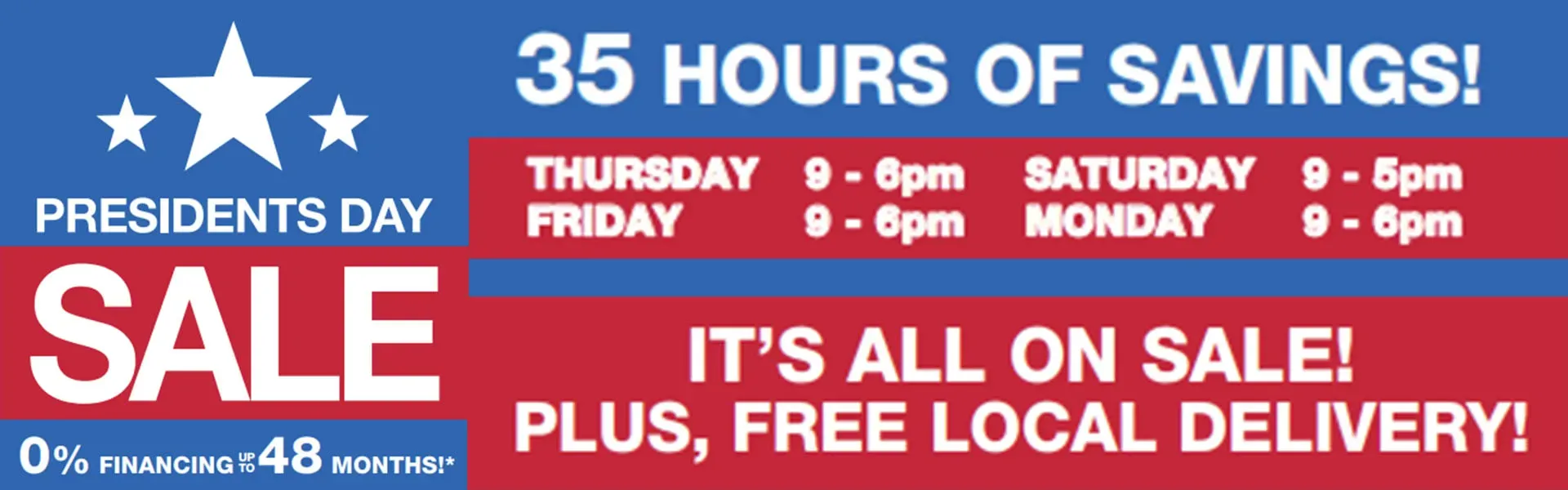 Presidents Day Sale! 