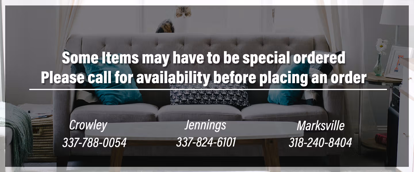 Some Items may have special Ordered