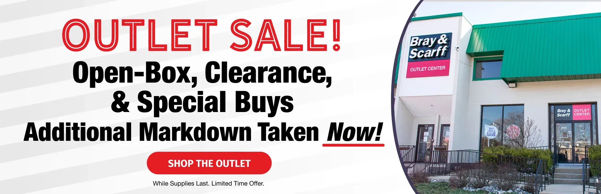 Outlet Sale until Sept 1st banner