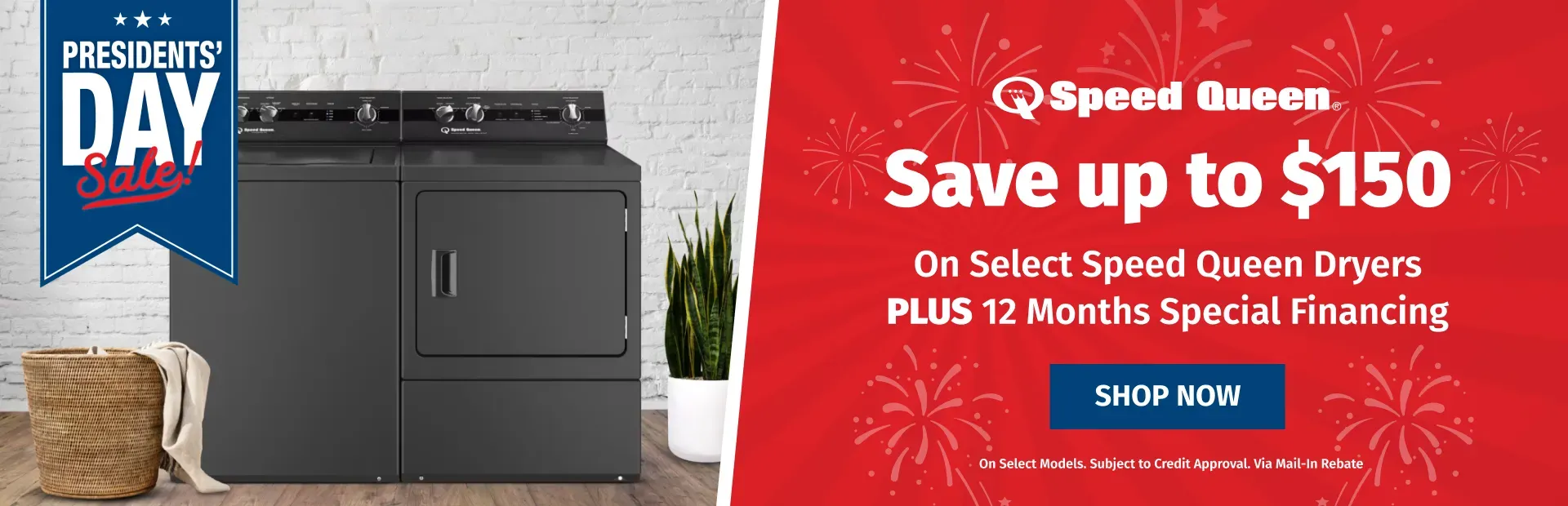 Presidents Day Rebates Speed Queen $150