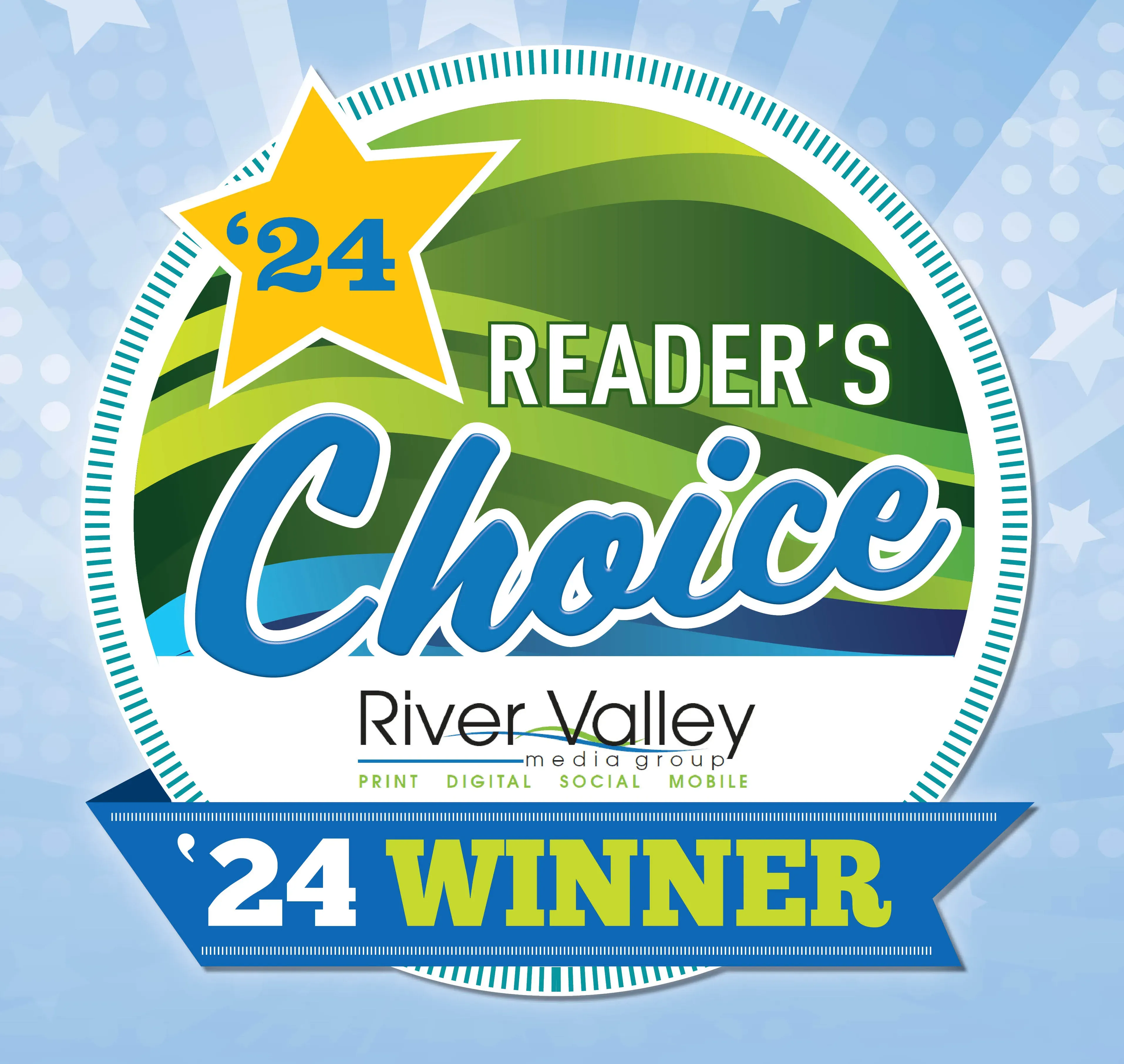 2024 River Valley Reader’s Choice Winner badge