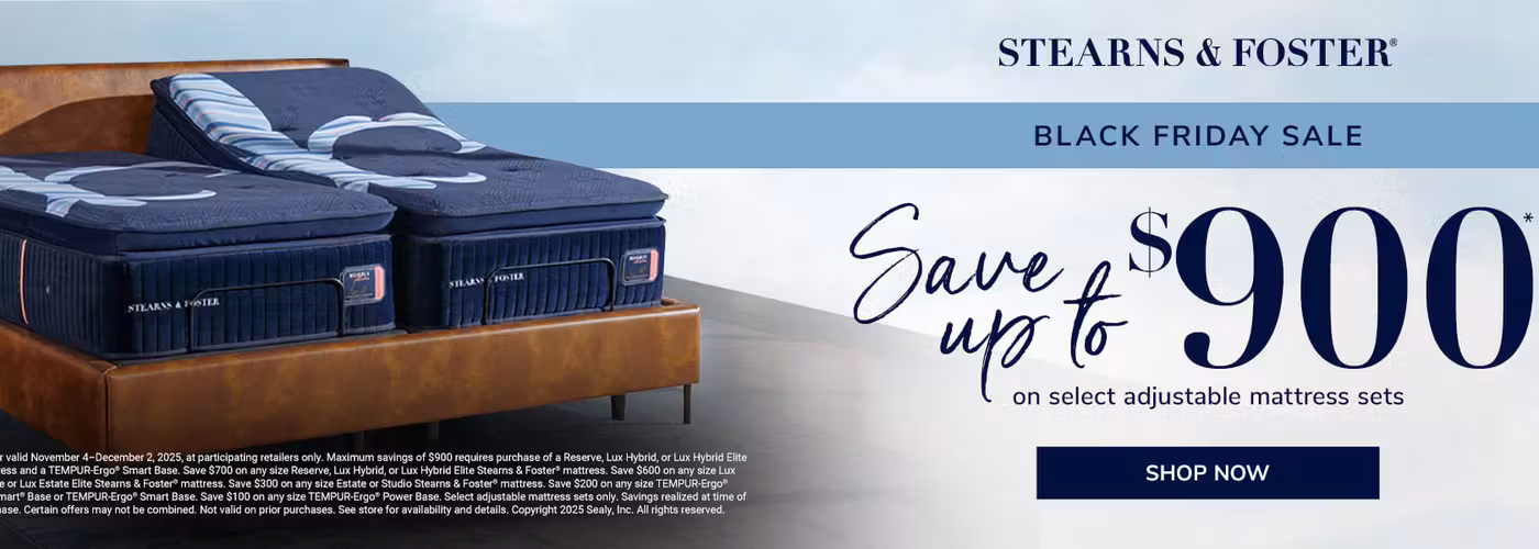 Shop the Stearns and Foster Black Friday Sale NOW!