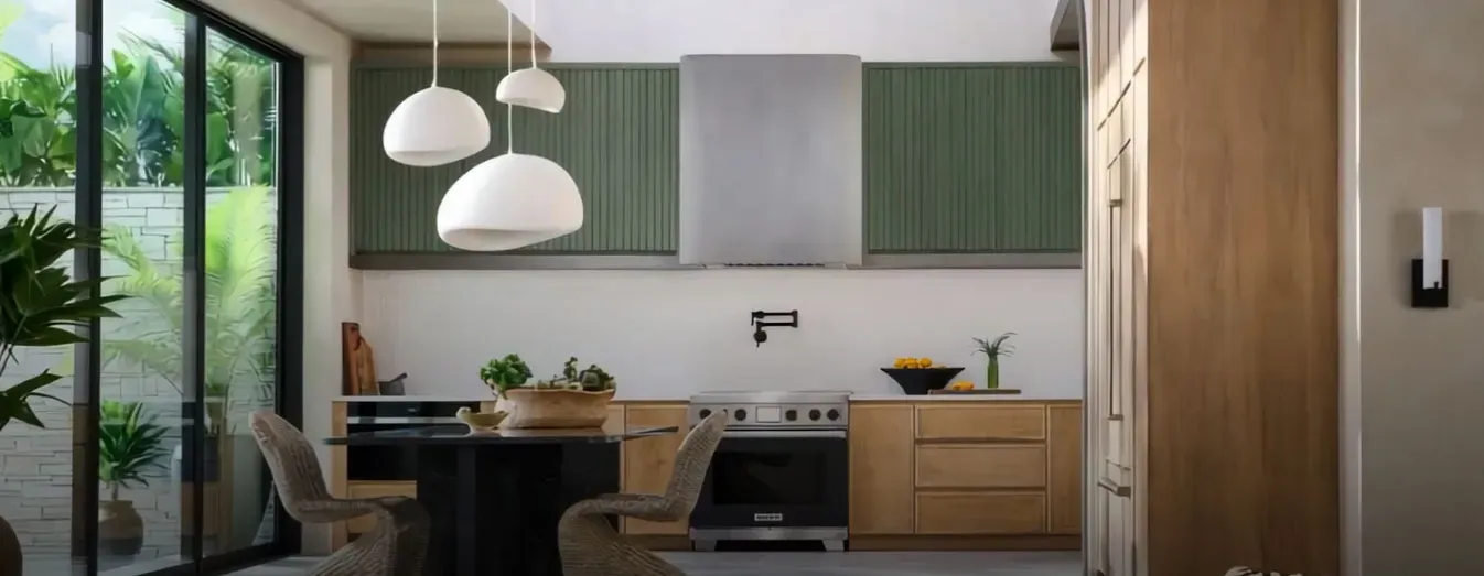 Wolf kitchen with warm neutrals