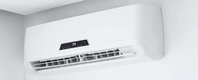 Air conditioner unit on wall