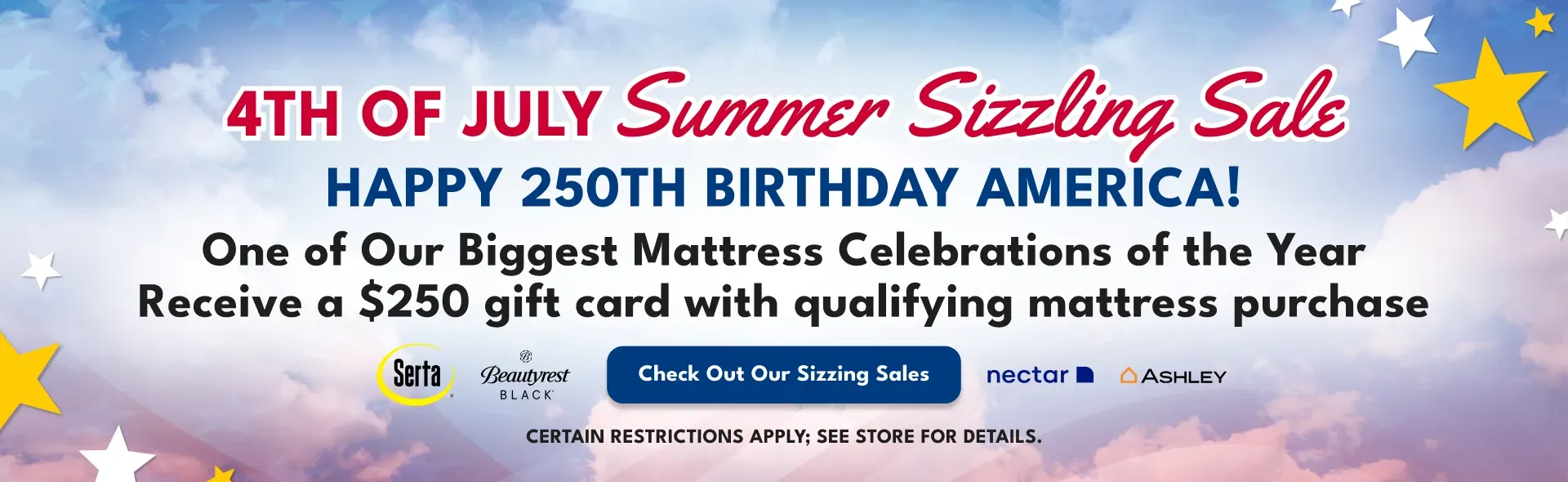 4th of July Summer Sizzling Sale