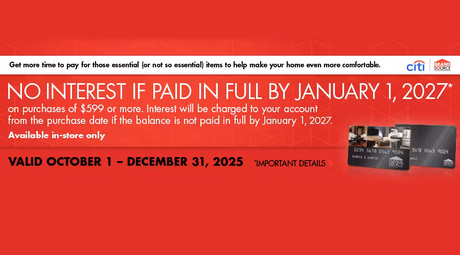 No Interest Financing!