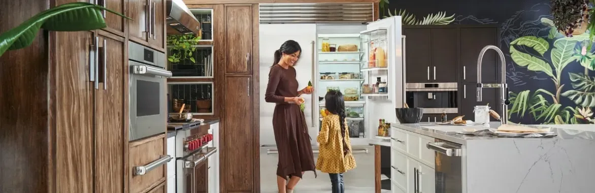 subzero refrigerator mom and daughter