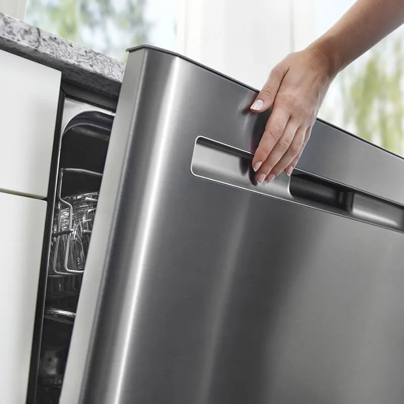 Built-in dishwasher in a modern kitchen