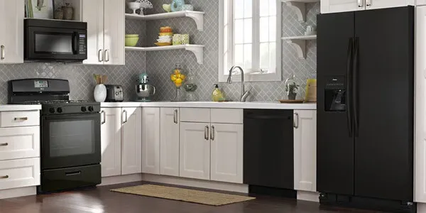 Kitchen appliance package with matching finish