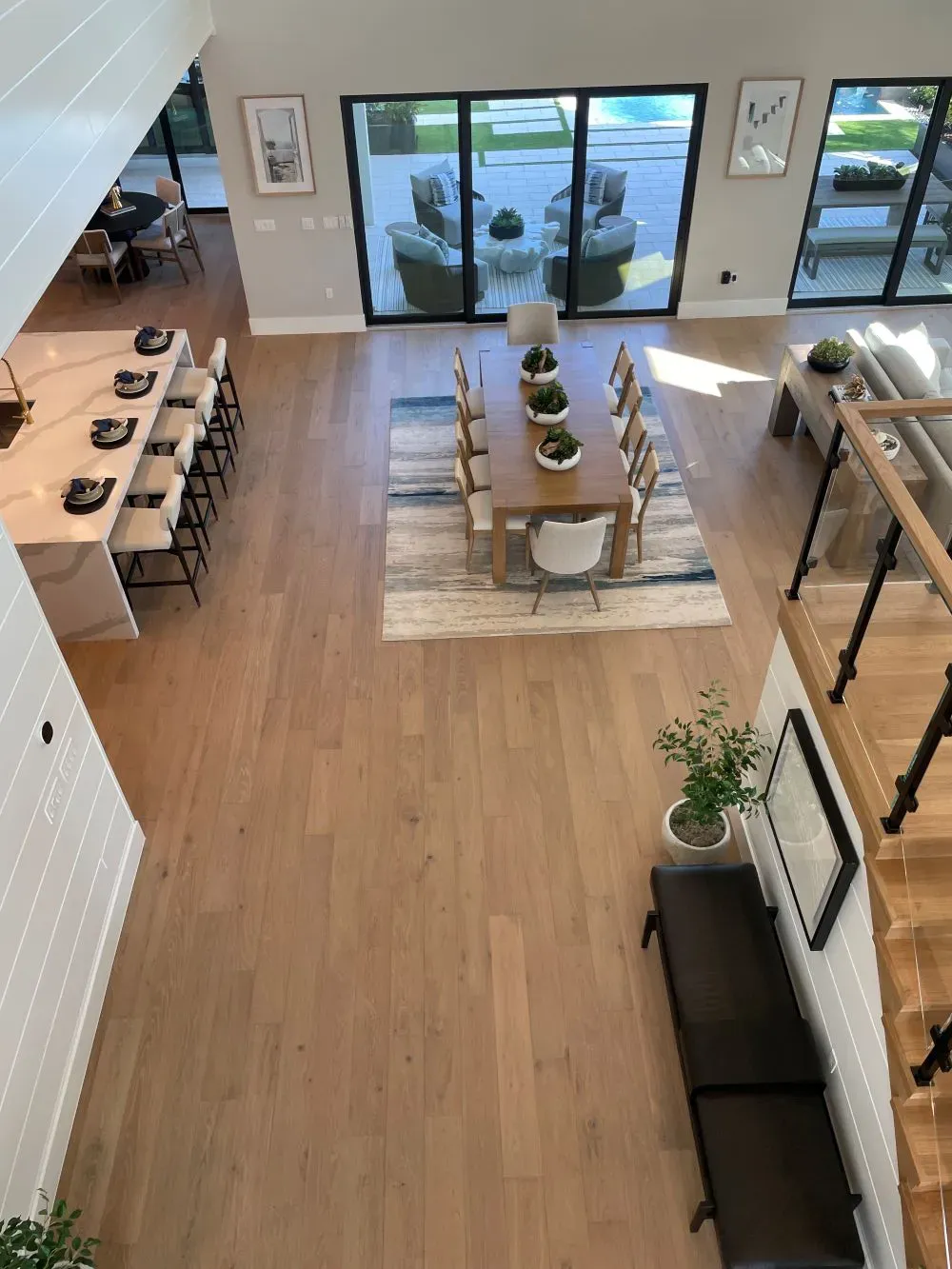 Elegant tiled floor installation example