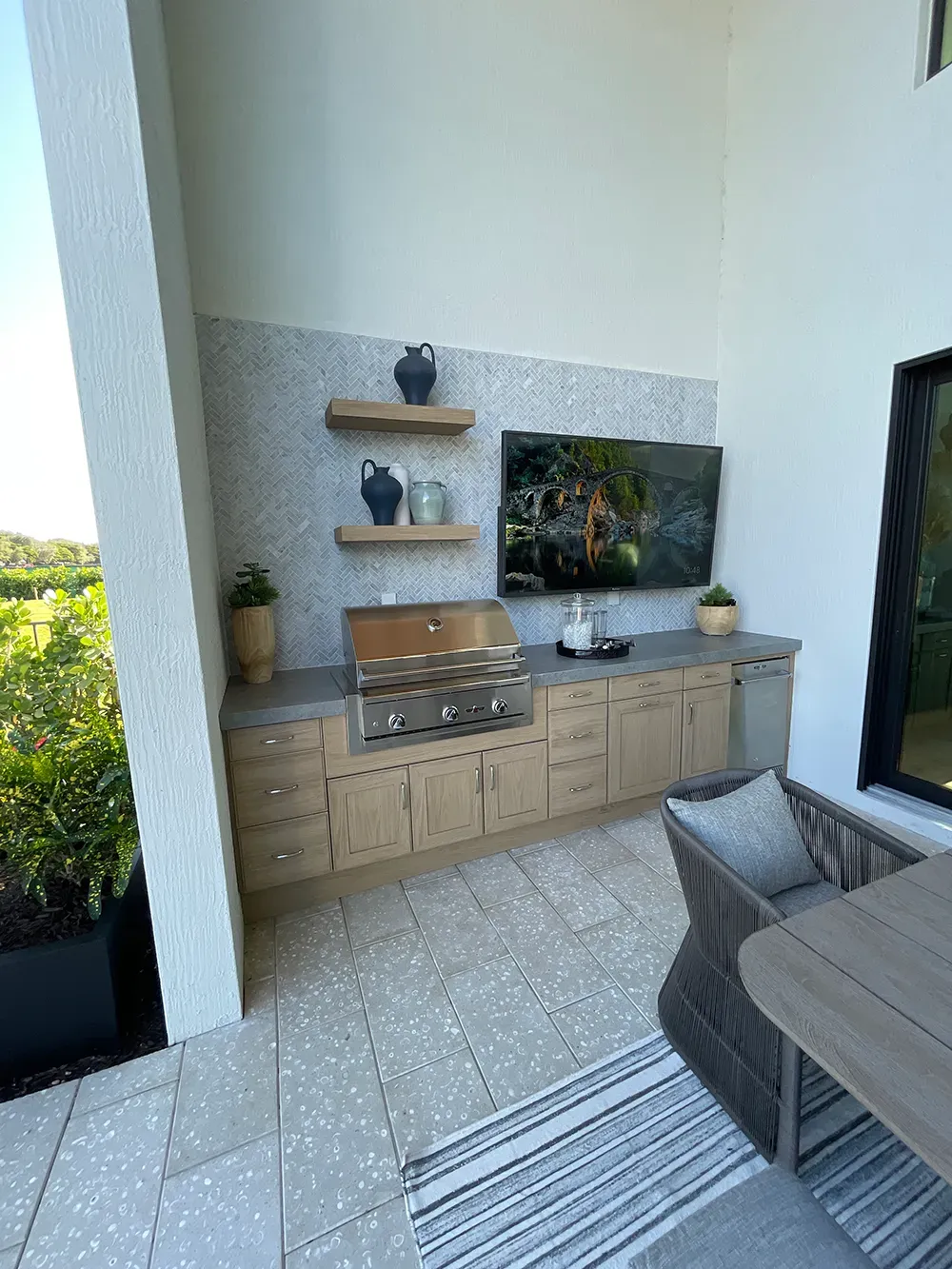 Modern tile pattern installation