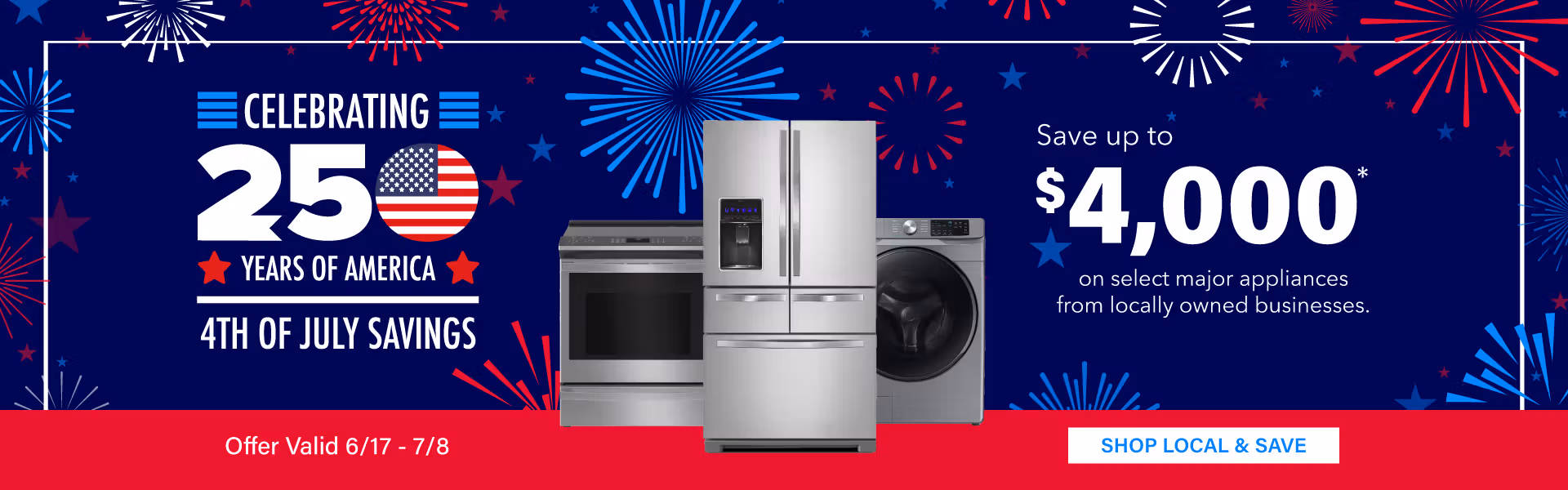 4th of July Savings - Exclusive Rebates