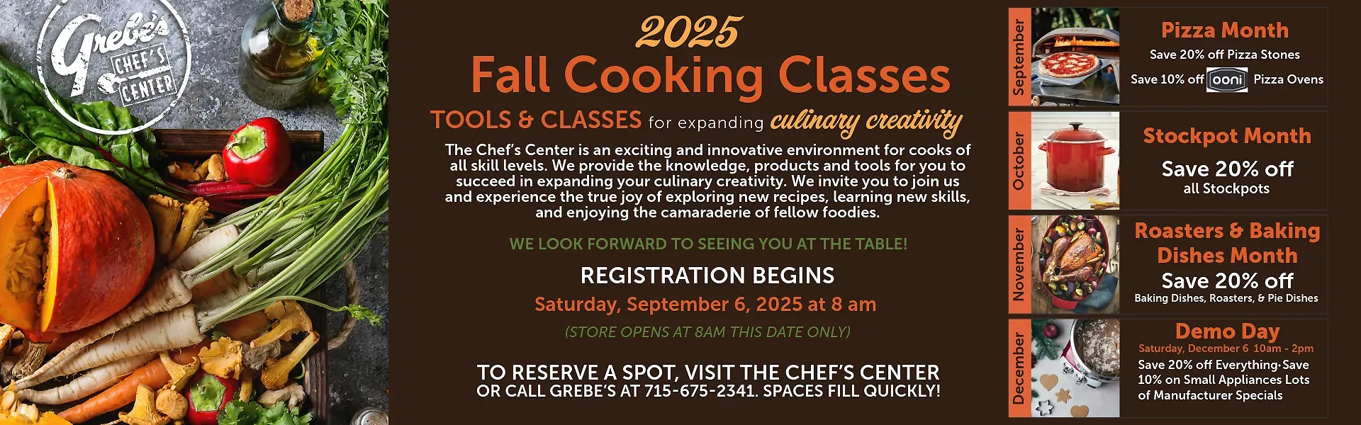 2025 Fall Cooking Classes