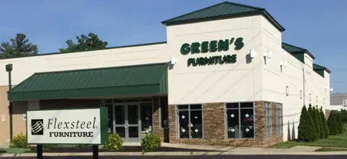 Exterior of Green’s Furniture showroom