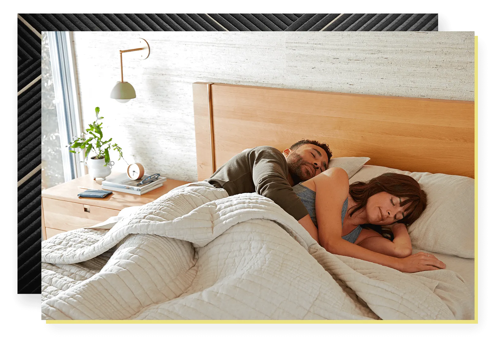 Sleeping on a mattress