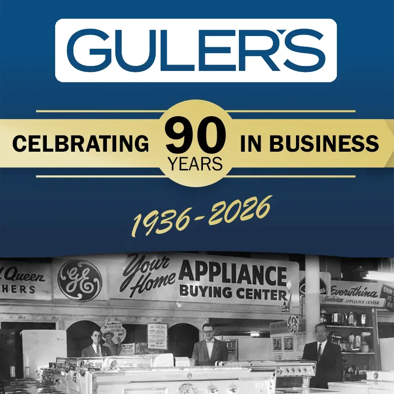Promotional Banner celebrating 90 years of business with Guler's