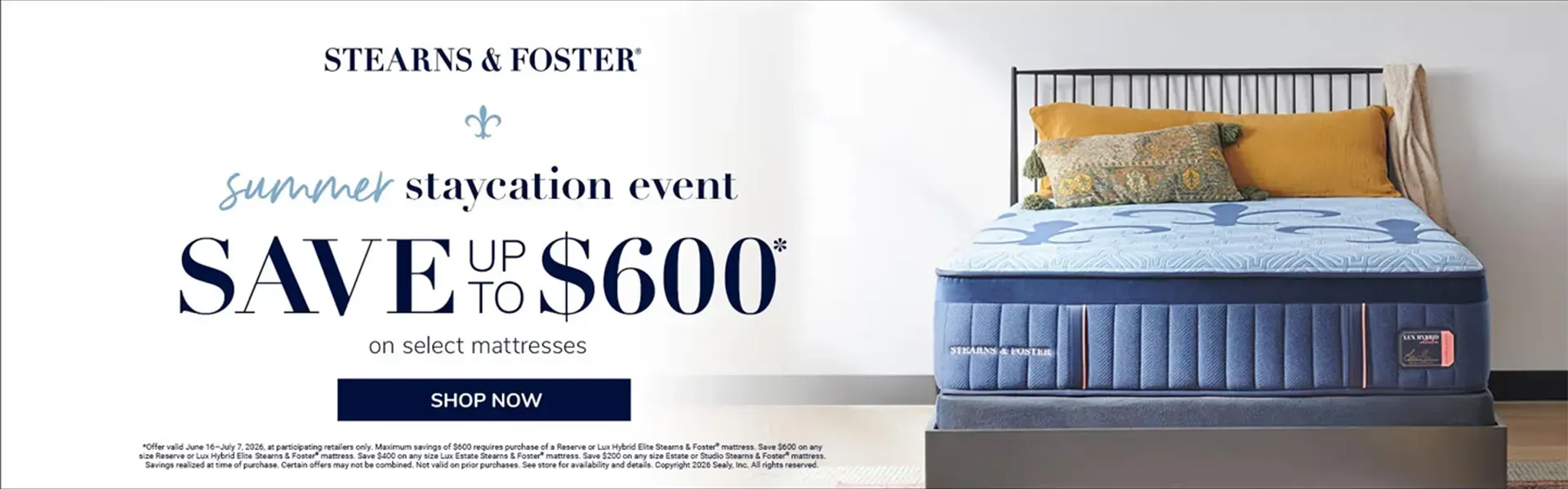 Stearns & Foster 4th of July Sale